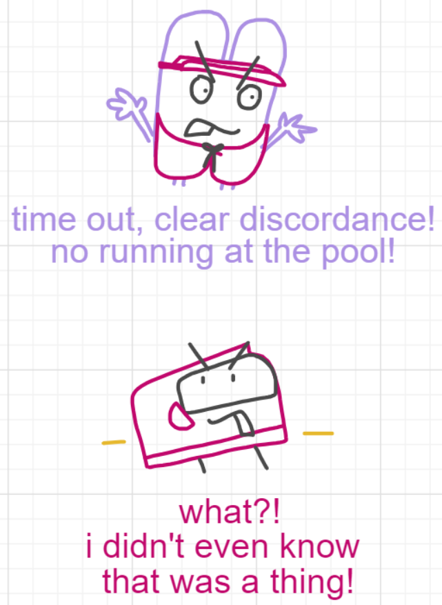 A panel from Running Duos, episode four of the Board Boards object show by Furretwalk/WalkingFurret.